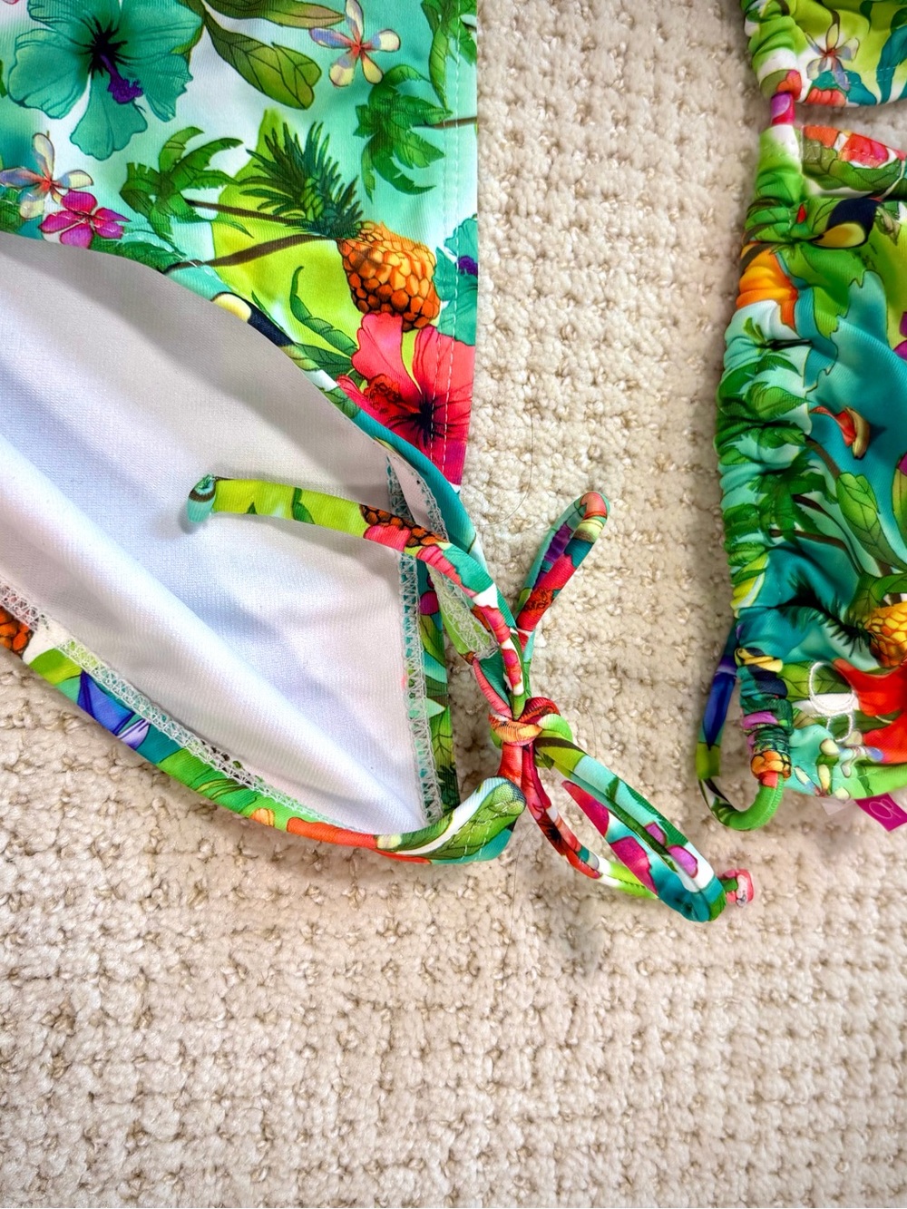OP Tropical Floral Green Two-Piece Bikini - Picture 2 of 5